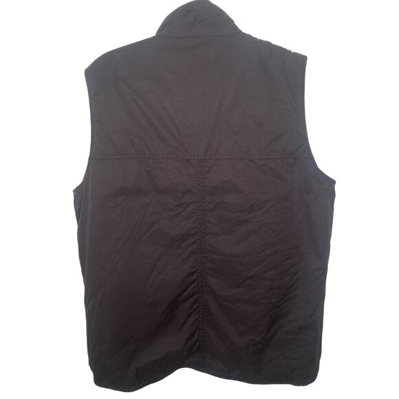 Vintage Woolrich Original Outdoor Canvas Vest L Brown Zip Quilted Flannel Lined - Picture 4 of 11